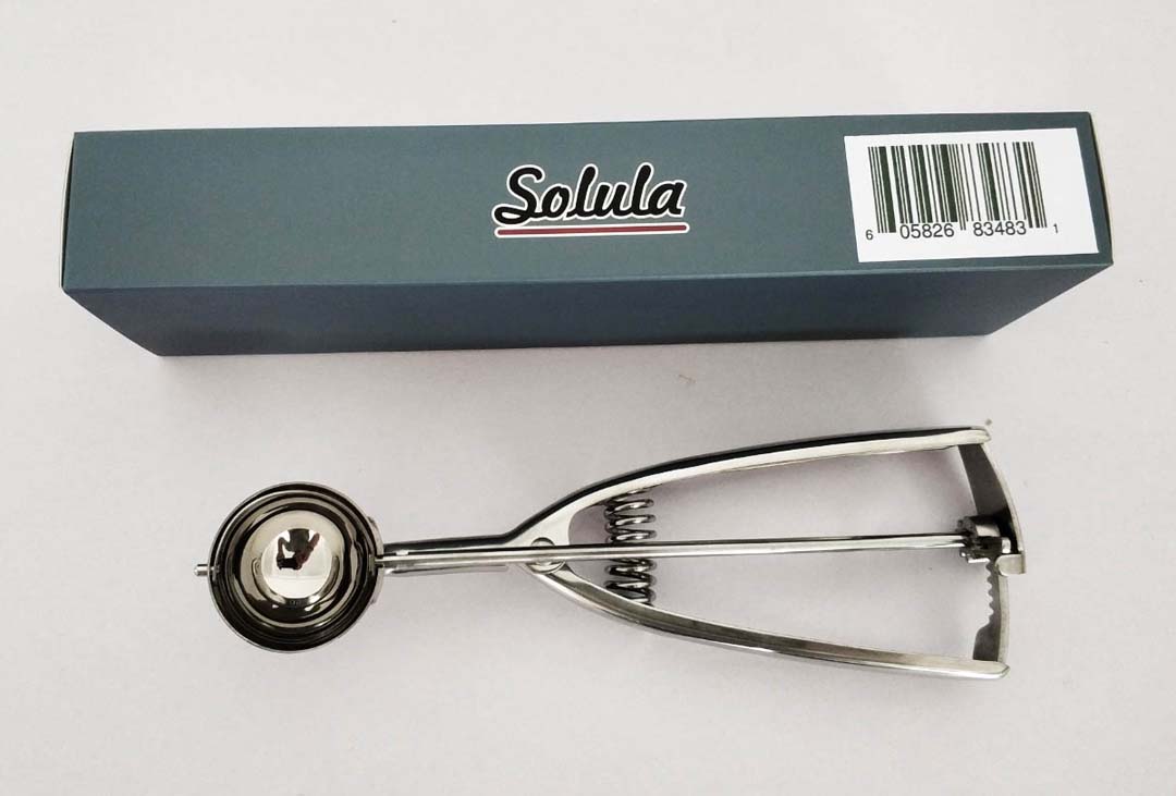 Solula Professional 188 Stainless Steel Medium Cookie Scoop 1.5